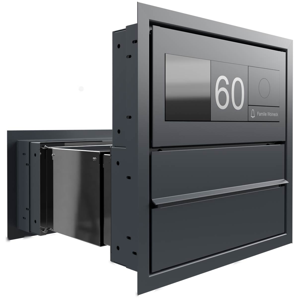 Design letterbox GOETHE MDW - RAL of your choice - GIRA System 106 Design letterbox GOETHE MDW - RAL of your choice - GIRA System 106