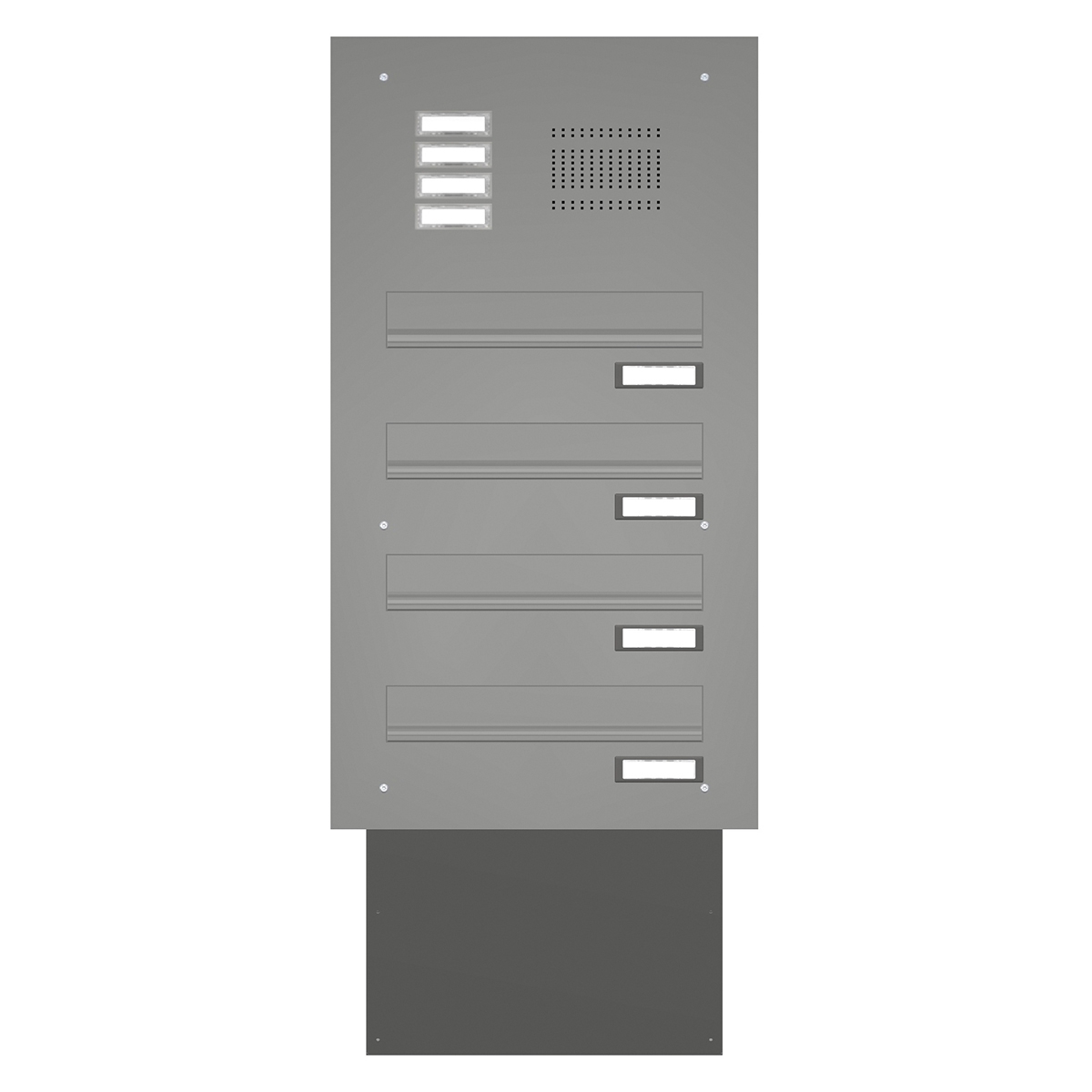 System naściennej skrzynki na listy BASIC 623 malowany proszkowo - Domofon z dzwonkiem - 4 strony System naściennej skrzynki na listy BASIC 623 malowany proszkowo - Domofon z dzwonkiem - 4 strony