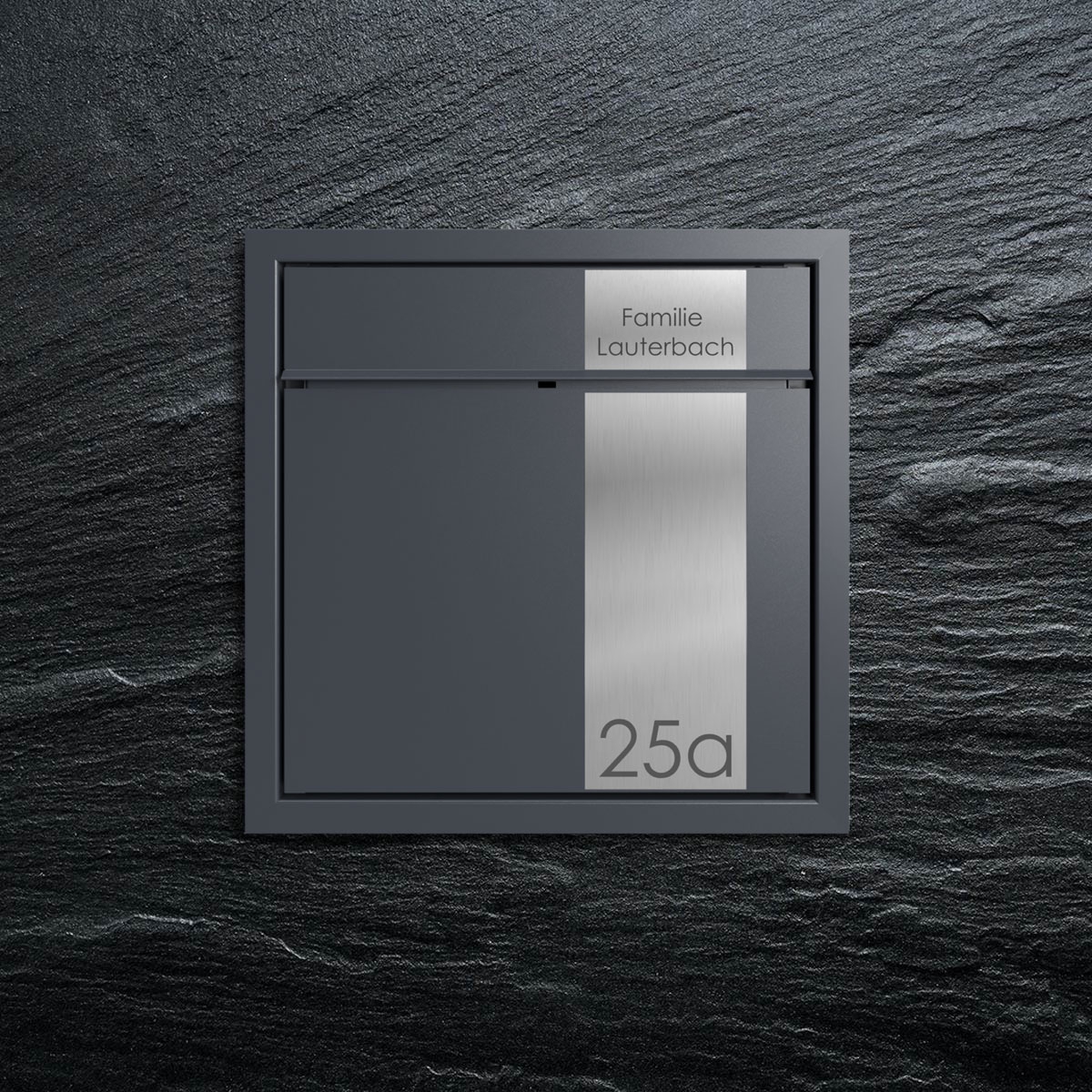 Flush-mounted letterbox GOETHE UP - Elegance 2 design - RAL of your choice