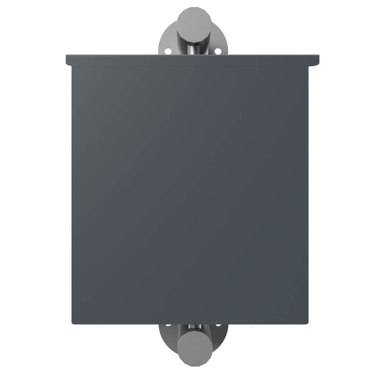 2er Edelstahl Briefkastenanlage Design BASIC Plus 385XW zur seitlichen Wandmontage - RAL nach Wahl