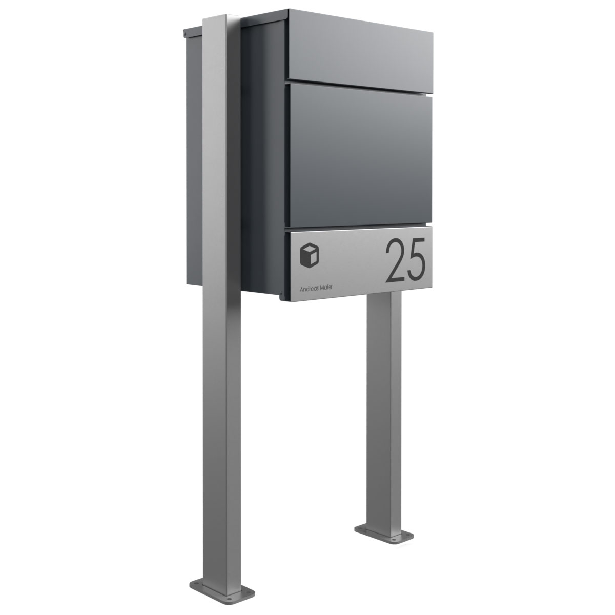 Freistehende Paketbox KANT Edition ST-Q - Design Elegance 4 - RAL 7016 anthrazitgrau Freistehende Paketbox KANT Edition ST-Q - Design Elegance 4 - RAL 7016 anthrazitgrau