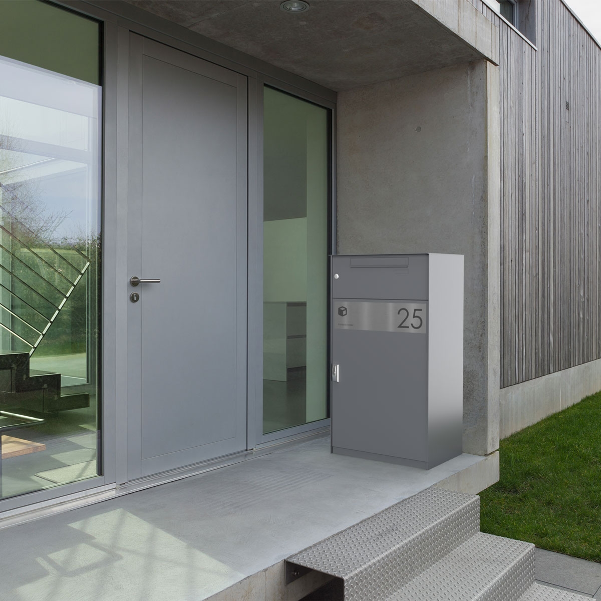 XXL Paketbriefkasten BASIC Plus 863X STL - Design Elegance 1 - Farbe nach Wahl
