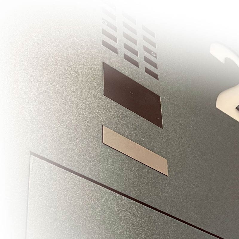 Namensschild aus Edelstahl 42x15x1mm für DoorBird Ruftaste D11x