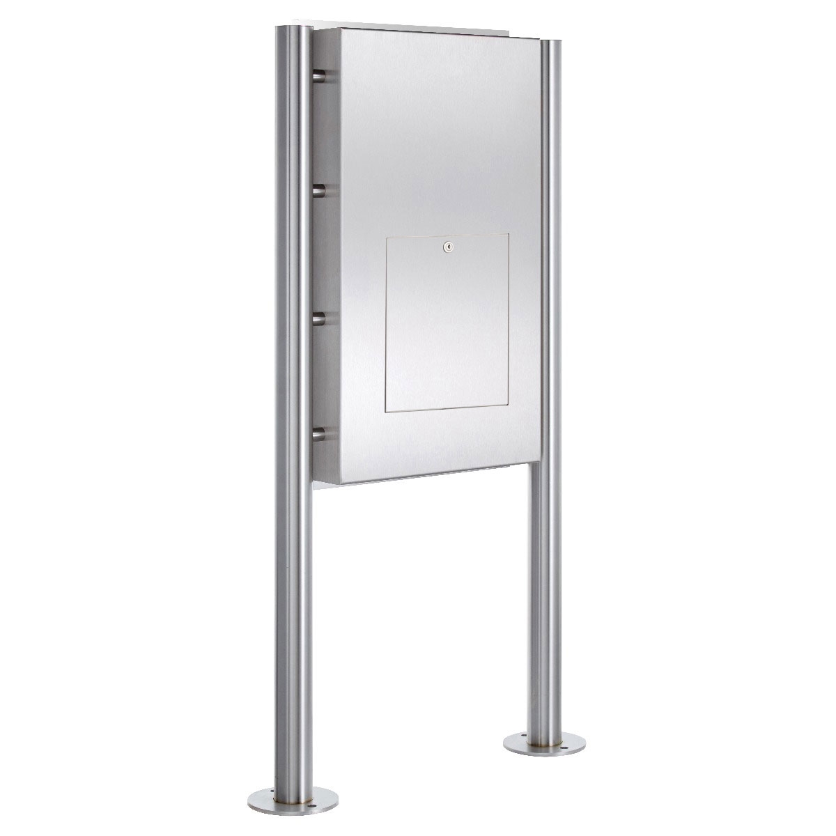 Stainless steel fence letterbox free-standing designer model BIG - GIRA System 106 - 3-gang prepared Stainless steel fence letterbox free-standing designer model BIG - GIRA System 106 - 3-gang prepared