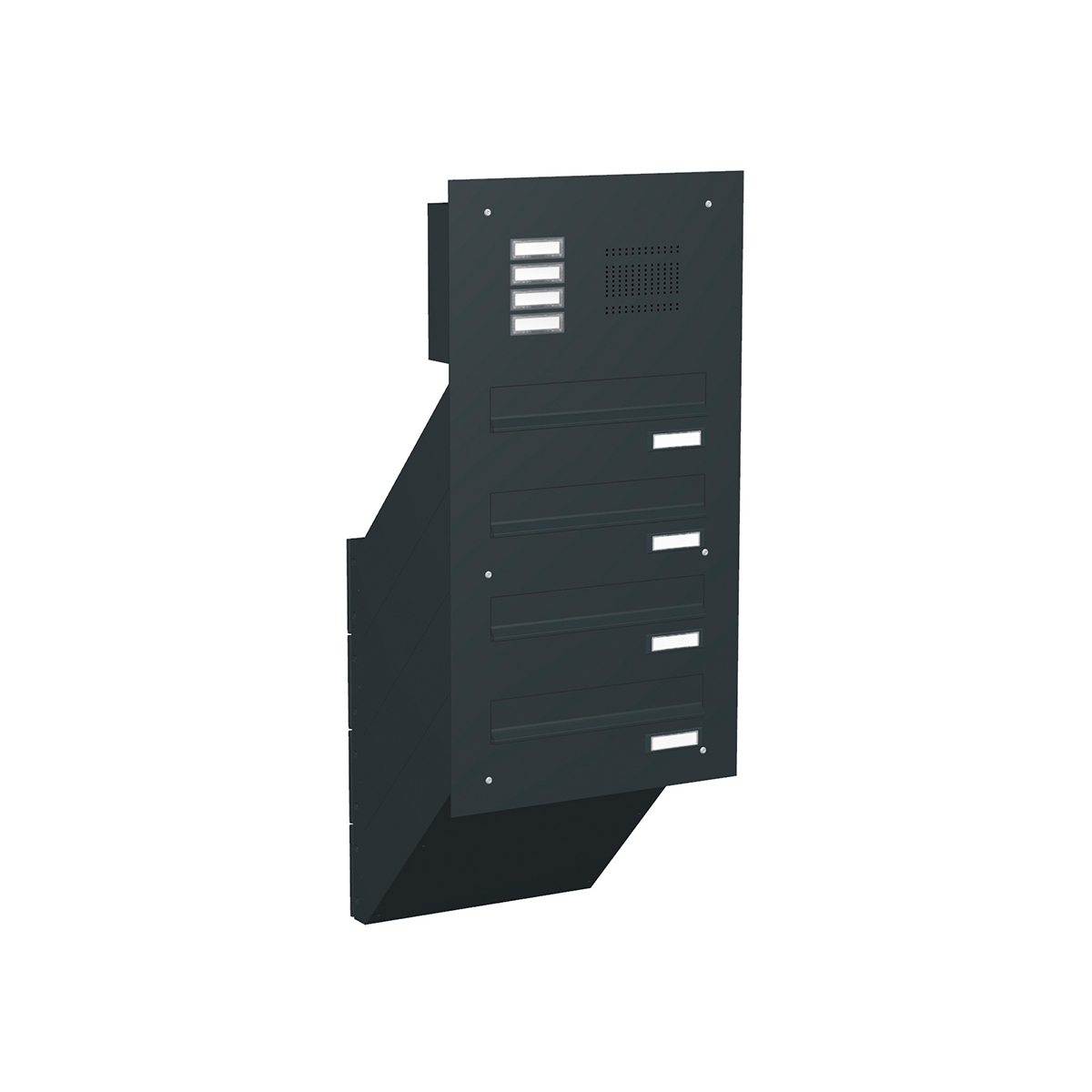 System naściennej skrzynki na listy BASIC 623 malowany proszkowo - Domofon z dzwonkiem - 4 strony System naściennej skrzynki na listy BASIC 623 malowany proszkowo - Domofon z dzwonkiem - 4 strony