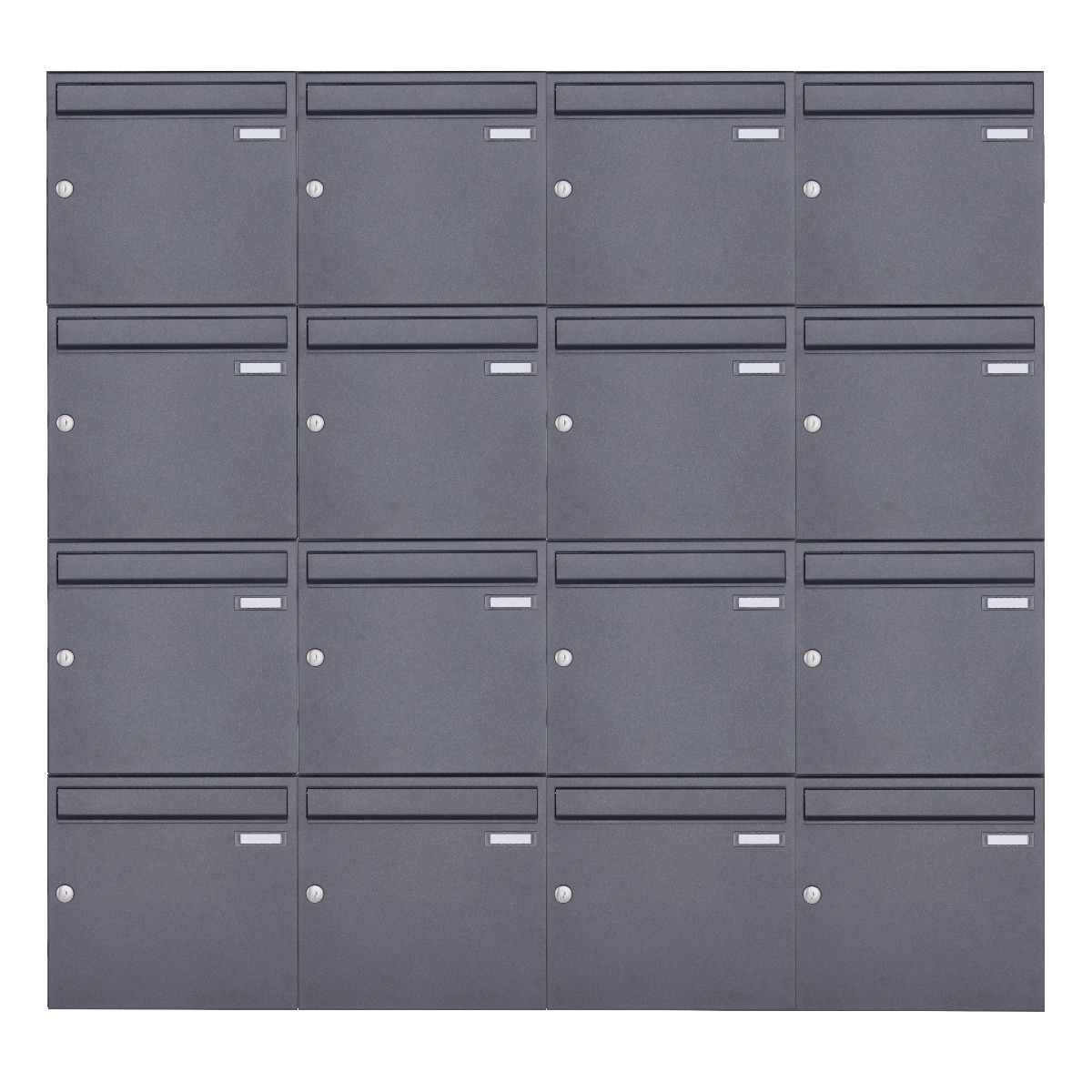 16er 4x4 Aufputz Briefkasten Design BASIC 382A AP - DB703 eisenglimmer