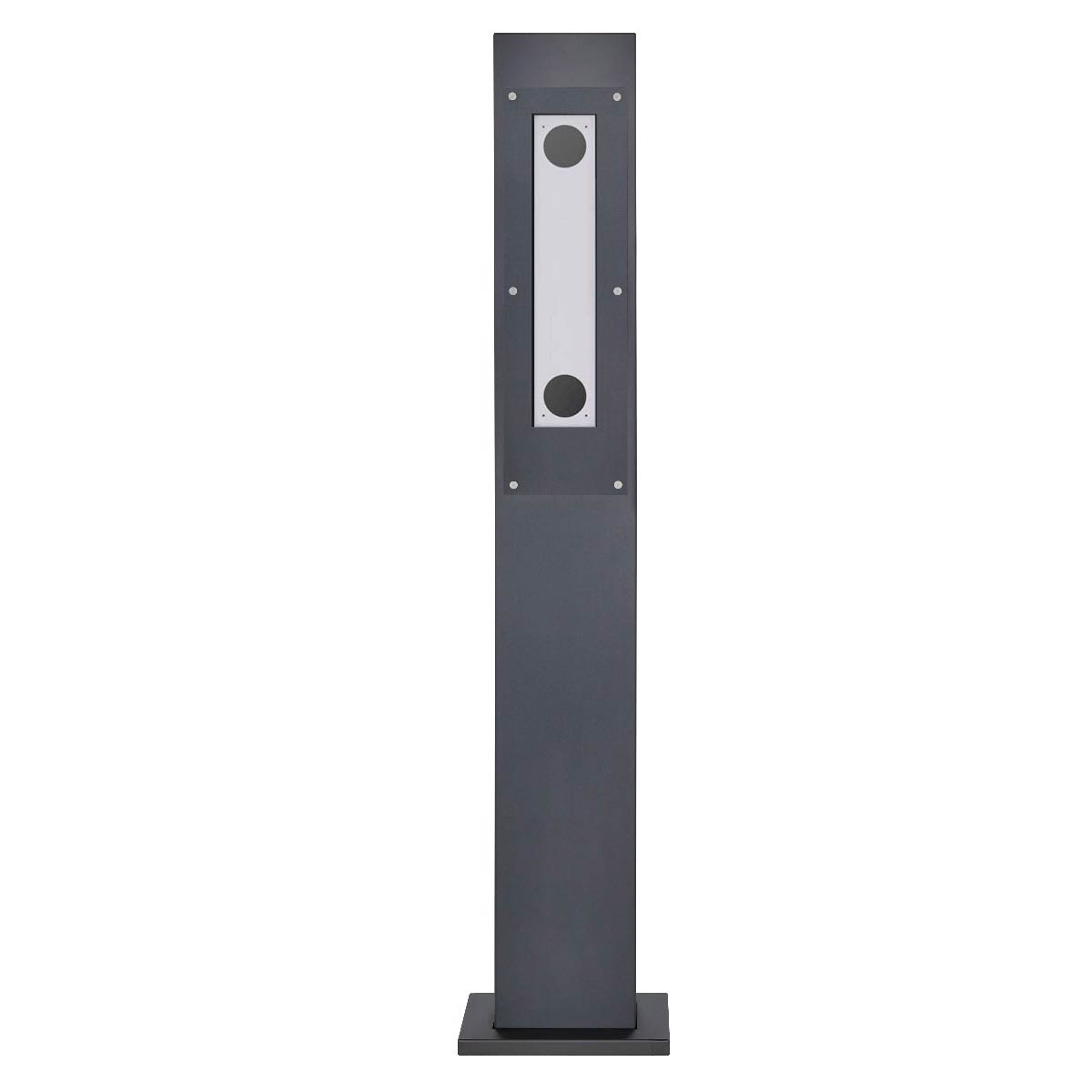 86265b9e4b487138e7a549ac4f6975aba179fe92 Edelstahl Klingelstele Designer - RAL nach Wahl - GIRA System 106 - 5-fach vorbereitet