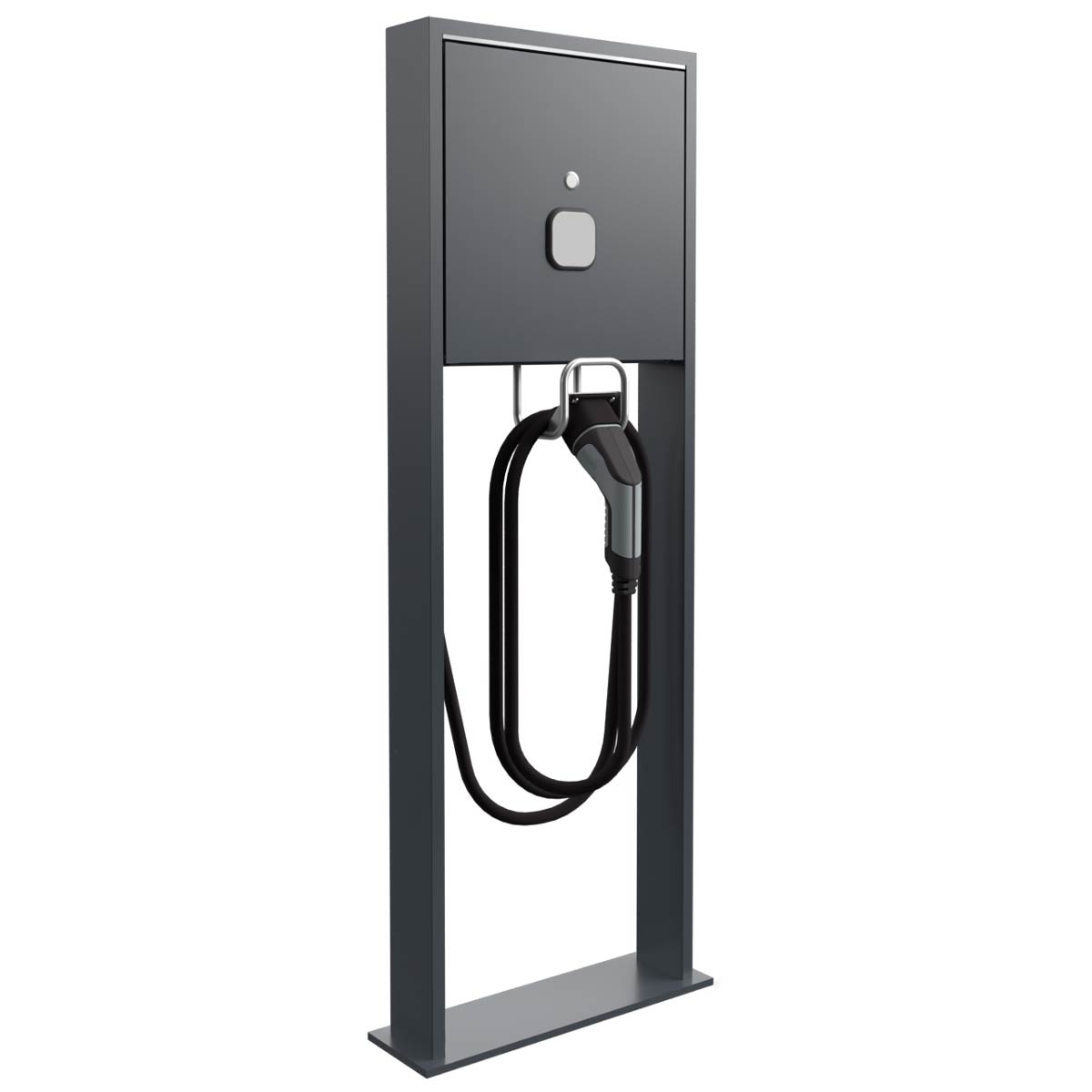 Charging pole Goethe LIB BASIC Charge 1X - LED design element - 11kW/16A with type 2 charging cable Charging pole Goethe LIB BASIC Charge 1X - LED design element - 11kW/16A with type 2 charging cable