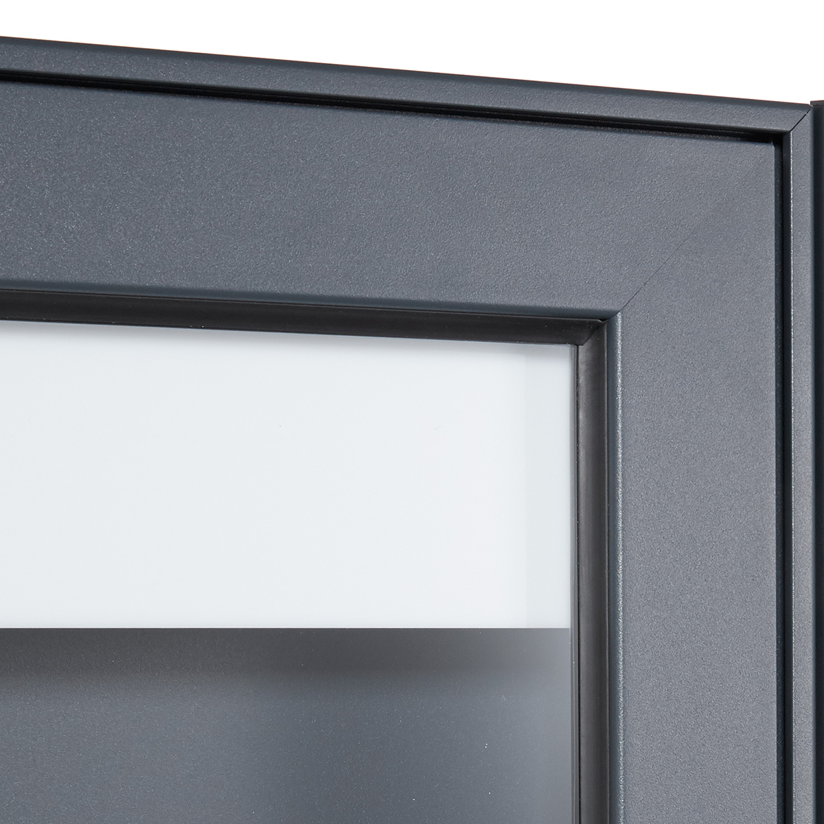 Gablota natynkowa BASIC Plus 389 AP - 710x660 - RAL 7016 szary antracyt matowy o drobnej strukturze Gablota natynkowa BASIC Plus 389 AP - 710x660 - RAL 7016 szary antracyt matowy o drobnej strukturze