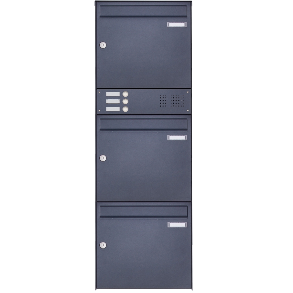 3er Edelstahl Aufputz Briefkasten Design BASIC Plus 382XA AP mit Klingelkasten- RAL nach Wahl 3er Edelstahl Aufputz Briefkasten Design BASIC Plus 382XA AP mit Klingelkasten- RAL nach Wahl