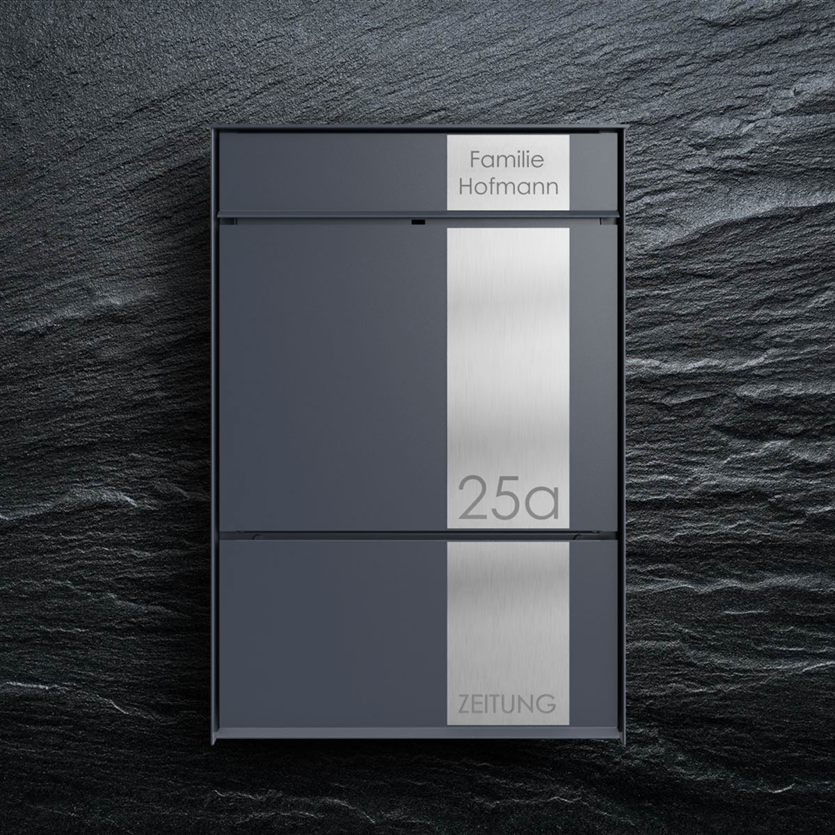 Aufputz Briefkasten GOETHE AP mit Zeitungsfach - Design Elegance 2 - RAL nach Wahl Aufputz Briefkasten GOETHE AP mit Zeitungsfach - Design Elegance 2 - RAL nach Wahl