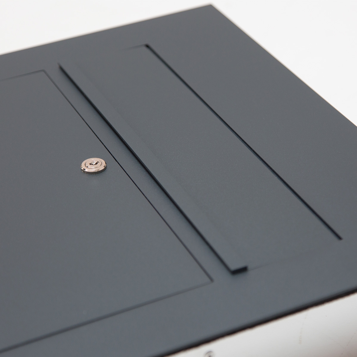 Cassetta per le lettere di design in acciaio inox DESIGNER Style BIG verniciata a polvere - rimozione posteriore
