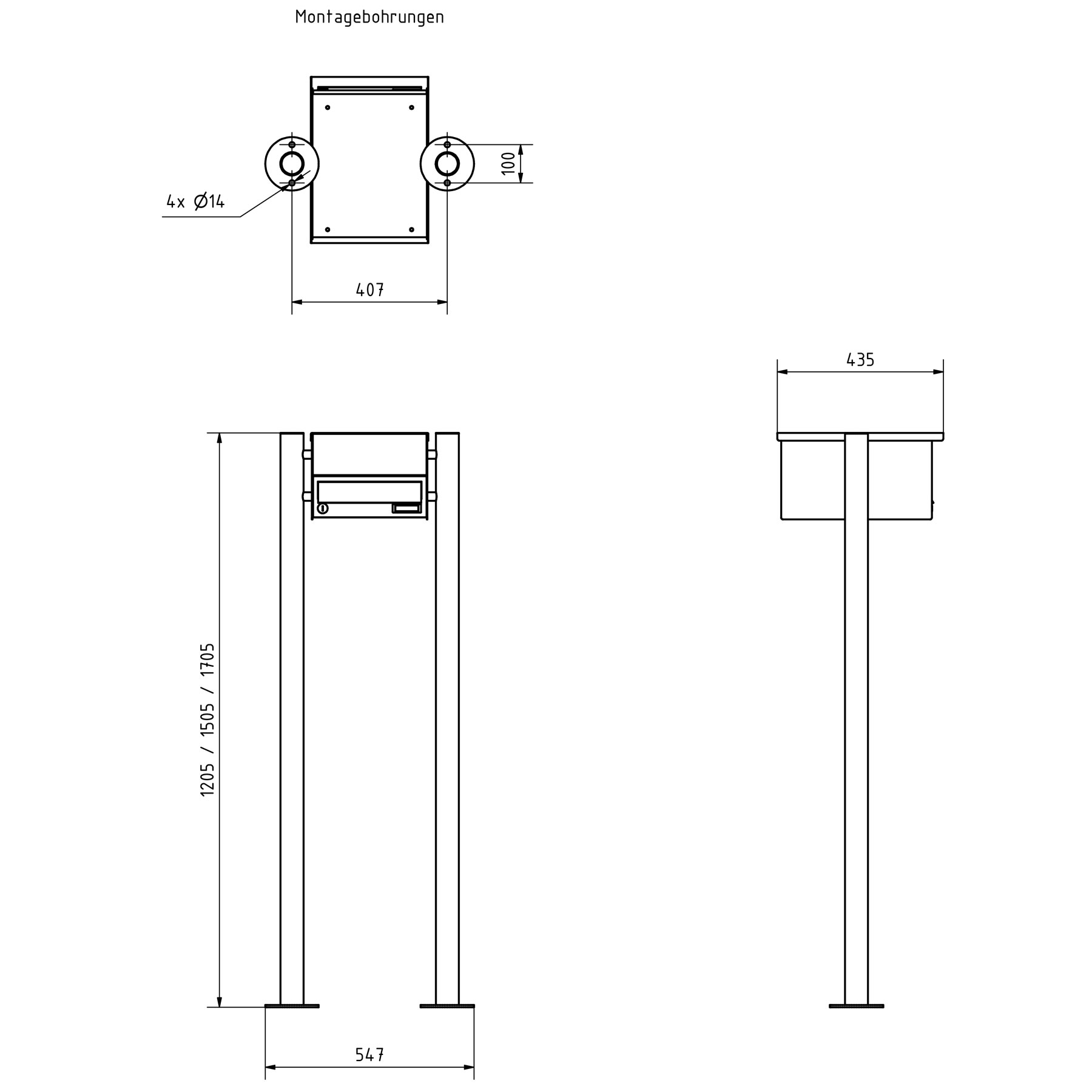1er Standbriefkasten Design BASIC 385 ST-R mit Klingelkasten - RAL 7016 anthrazitgrau 1er Standbriefkasten Design BASIC 385 ST-R mit Klingelkasten - RAL 7016 anthrazitgrau
