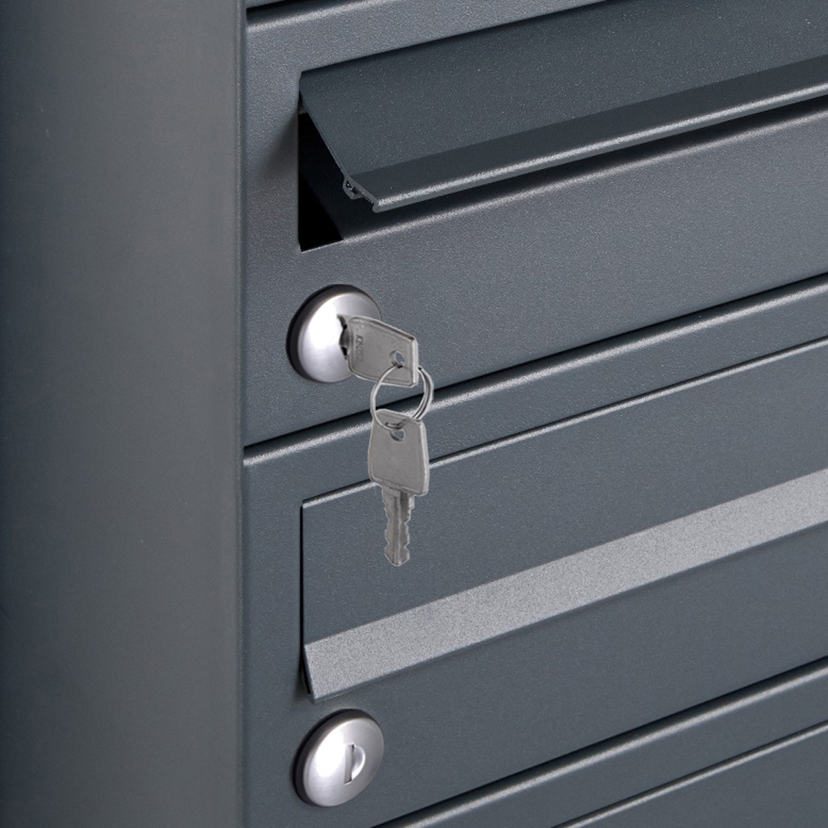 24er Briefkastenanlage freistehend Design BASIC 385-7016 ST-R - RAL 7016 anthrazitgrau