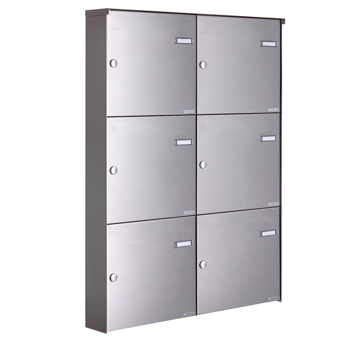 6er 2x3 stainless steel fence letterbox BASIC Plus 382XZ - removal from the rear