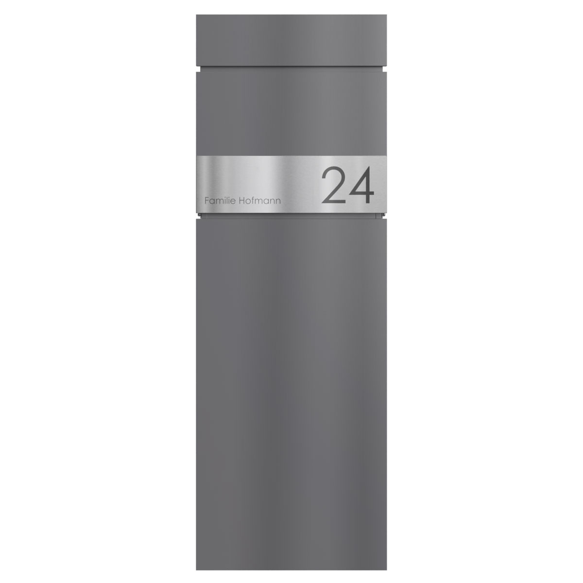 Pedestal letterbox LESSING Edition - Design Elegance 1 - DB 703 micaceous iron ore Pedestal letterbox LESSING Edition - Design Elegance 1 - DB 703 micaceous iron ore