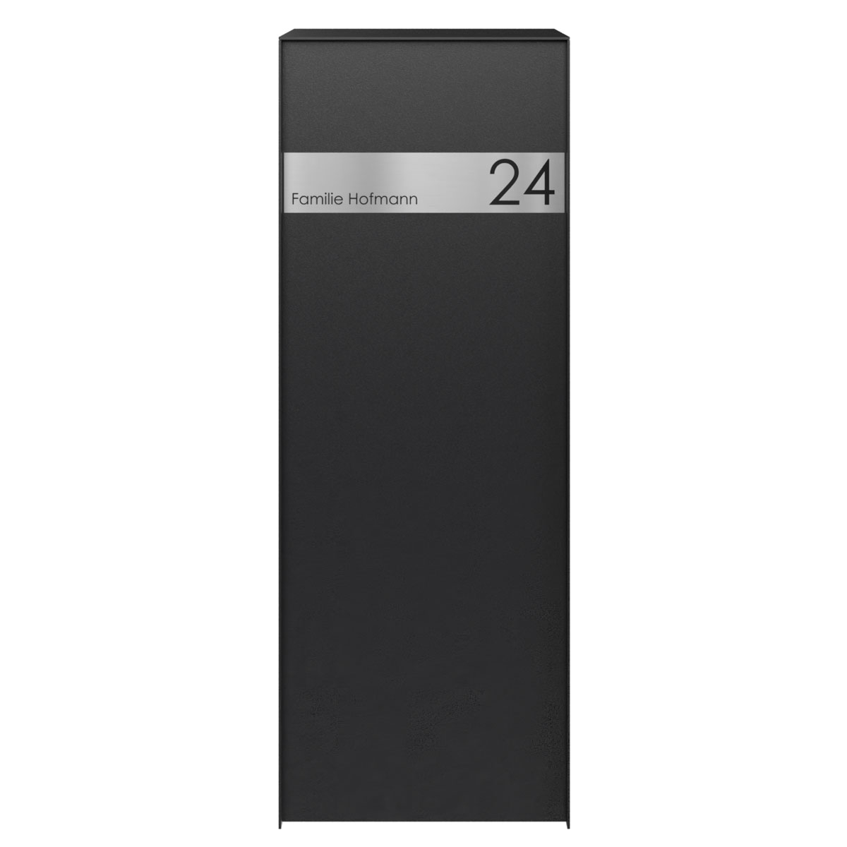 Cassetta per pacchi autoportante KÄSTNER - Design One - RAL 9005 nero jet - Rimozione dal retro