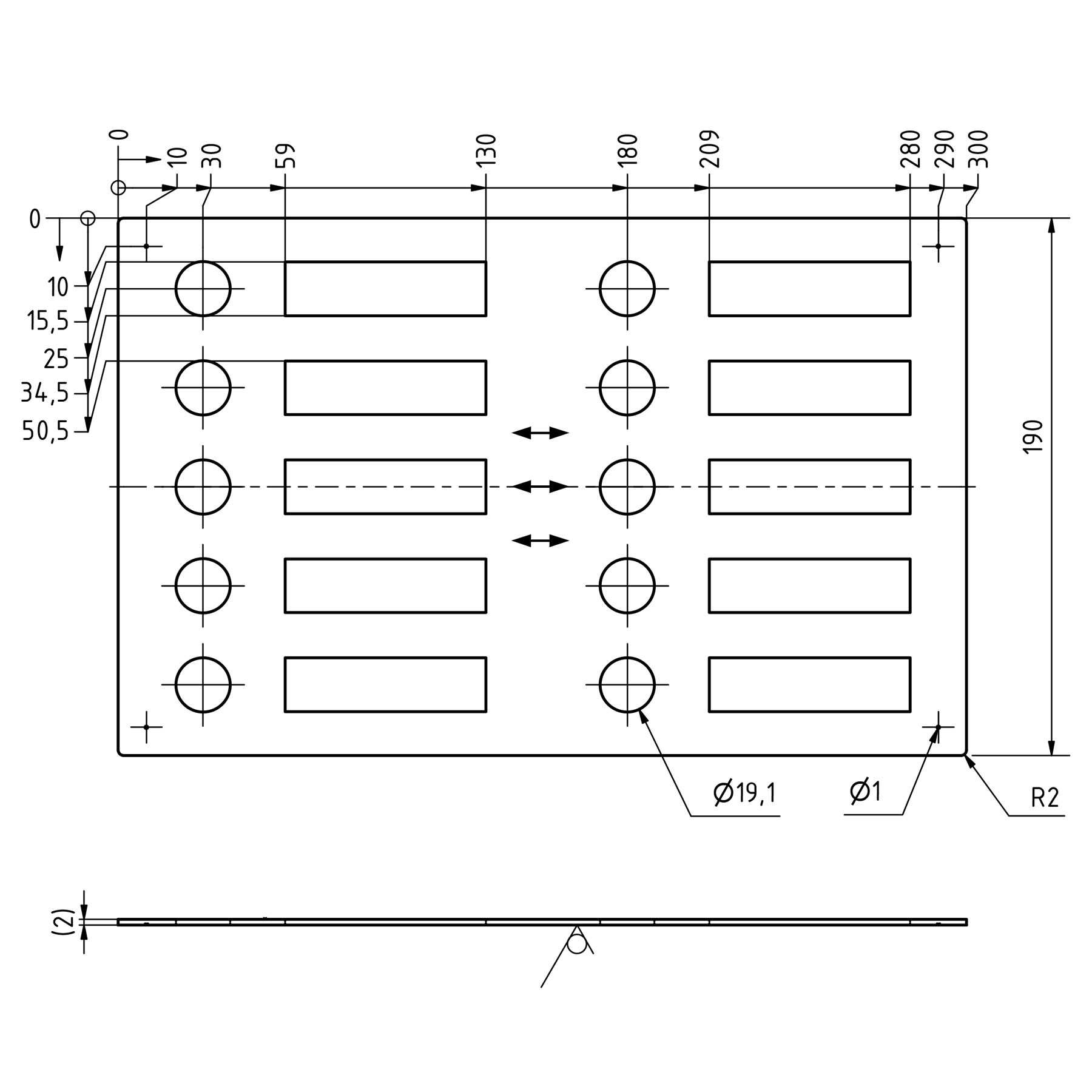 de8cef3c4feca7463e1ae1193461dd94cb3c18bc Edelstahl Klingelplatte 300x190 BASIC 421 pulverbeschichtet mit Namensschild - 10 Parteien