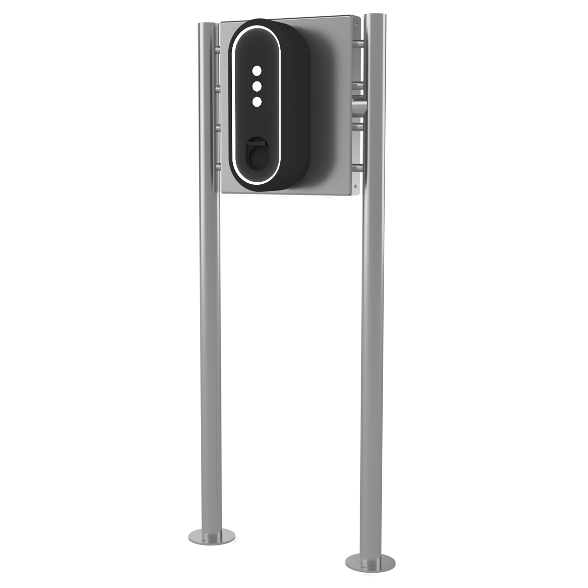 Edelstahl Standsäule BASIC 605 ST-R - Wallbox vorbereitet - RAL nach Wahl Edelstahl Standsäule BASIC 605 ST-R - Wallbox vorbereitet - RAL nach Wahl