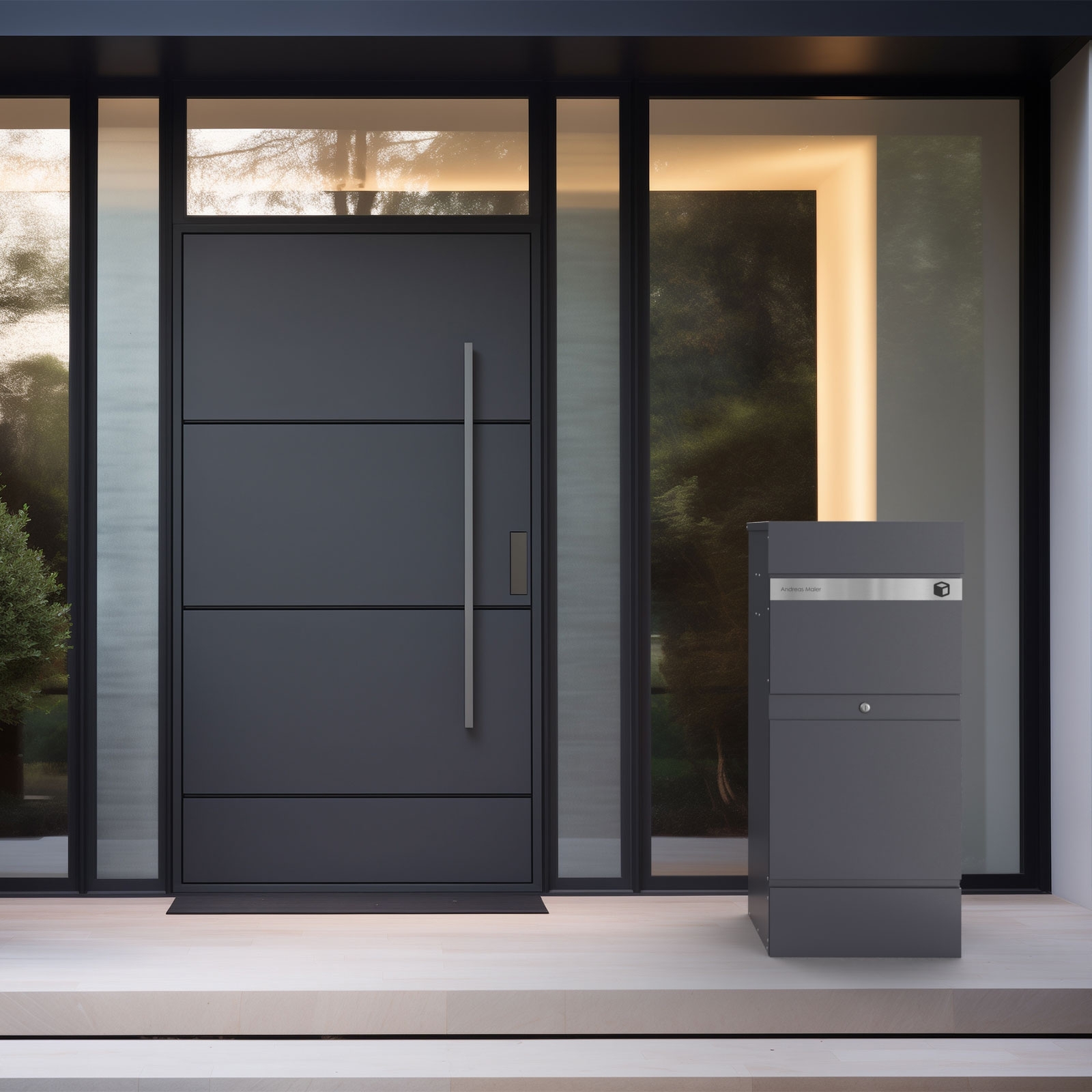 Parcel box KLEIST Edition - Design Elegance 2 - RAL 9005 jet black Parcel box KLEIST Edition - Design Elegance 2 - RAL 9005 jet black