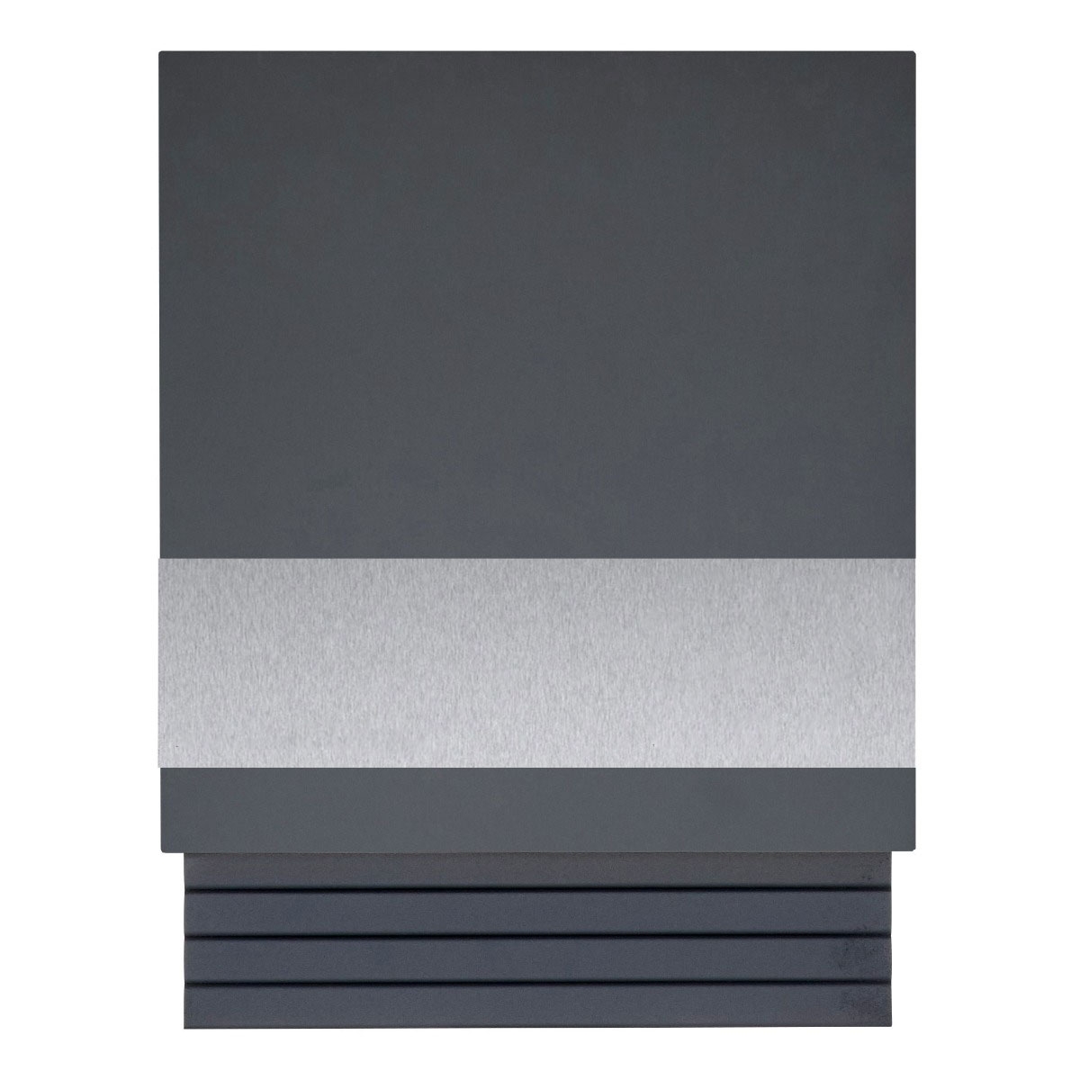 aaf4ead59619c5254b0c110fd89fb1c38ddaeb3c Design letterbox with newspaper compartment SCHILLER SMALL VARS - RAL 7016 anthracite grey with stainless steel application