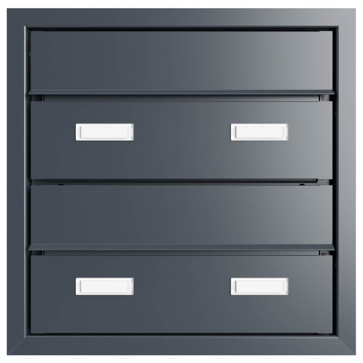 Cassetta per le lettere 2 pezzi 1x2 design GOETHE MDW con targhetta - RAL a scelta