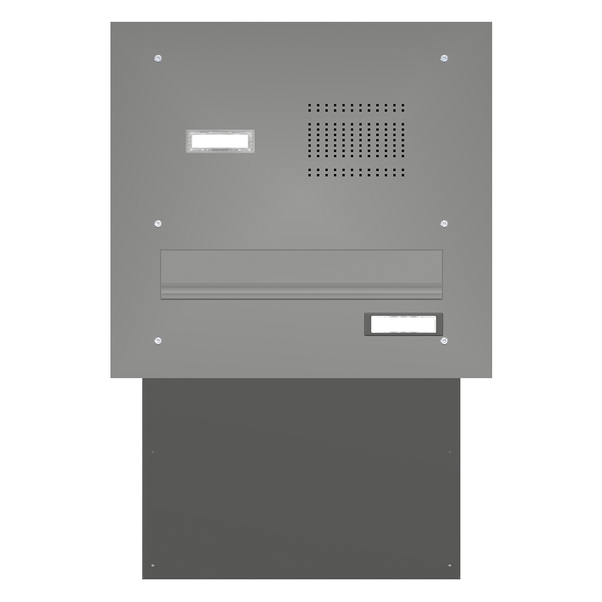 Through-the-wall letterbox system BASIC 623 powder-coated - Doorbell intercom - 1 party Through-the-wall letterbox system BASIC 623 powder-coated - Doorbell intercom - 1 party