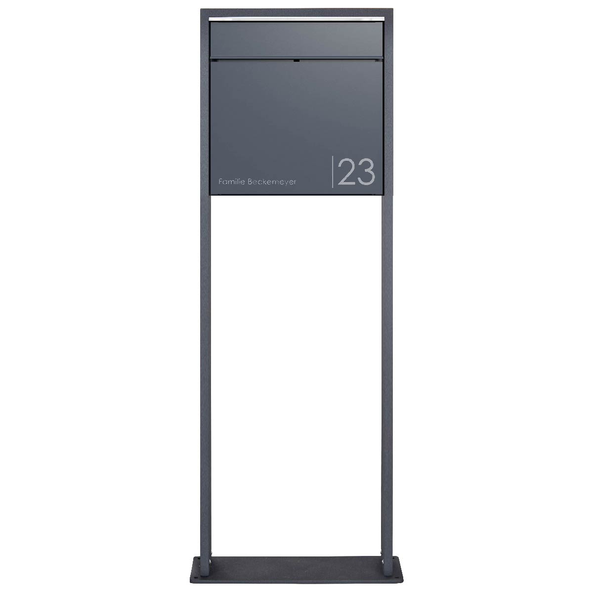 Design free-standing letterbox GOETHE LIB - LED design element - RAL of your choice Design free-standing letterbox GOETHE LIB - LED design element - RAL of your choice