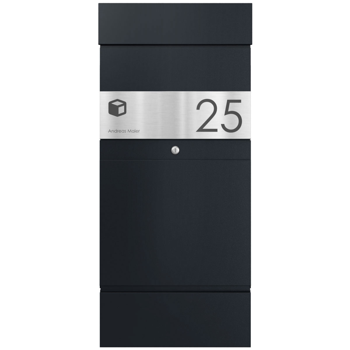 Pedestal letterbox KLEIST Edition - Design Elegance 1 - RAL 9005 jet black Pedestal letterbox KLEIST Edition - Design Elegance 1 - RAL 9005 jet black