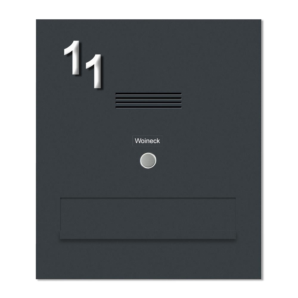 Stainless steel wall letterbox designer model - Clean Edition - RAL of your choice - INDIVIDUAL Stainless steel wall letterbox designer model - Clean Edition - RAL of your choice - INDIVIDUAL