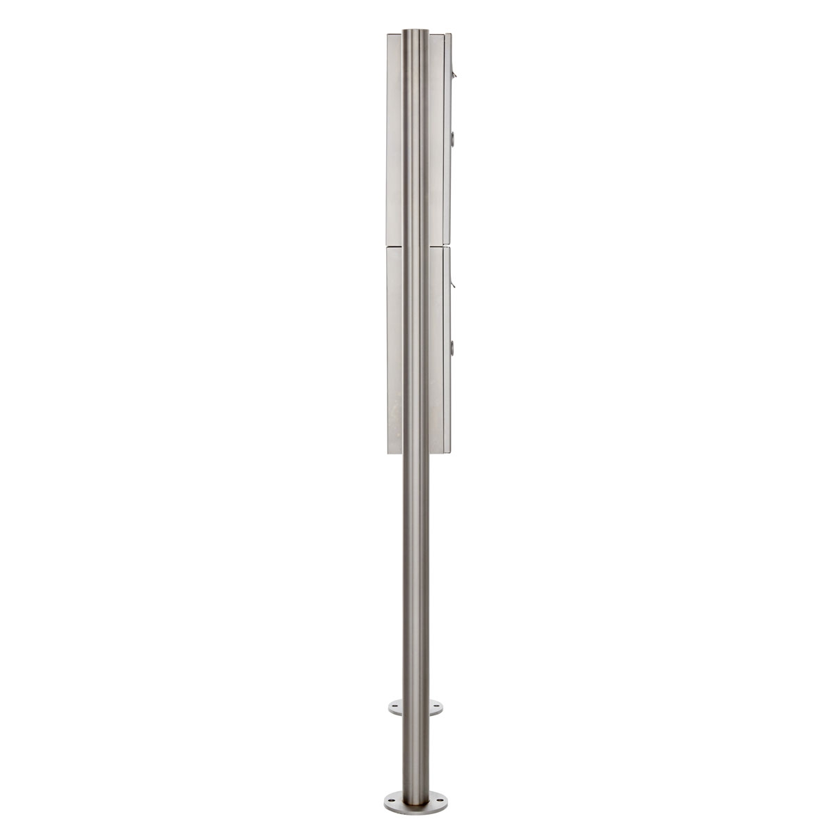 4er 2x2 Edelstahl Standbriefkasten Design BASIC 381 ST-R