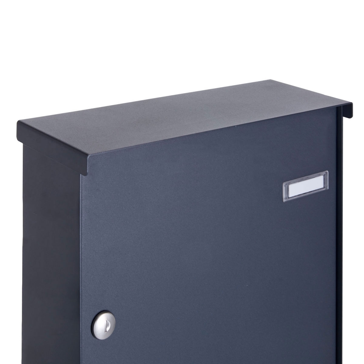2 x 1 stainless steel fence letterbox BASIC Plus 382XZ with bell box - RAL of your choice - removal from the rear