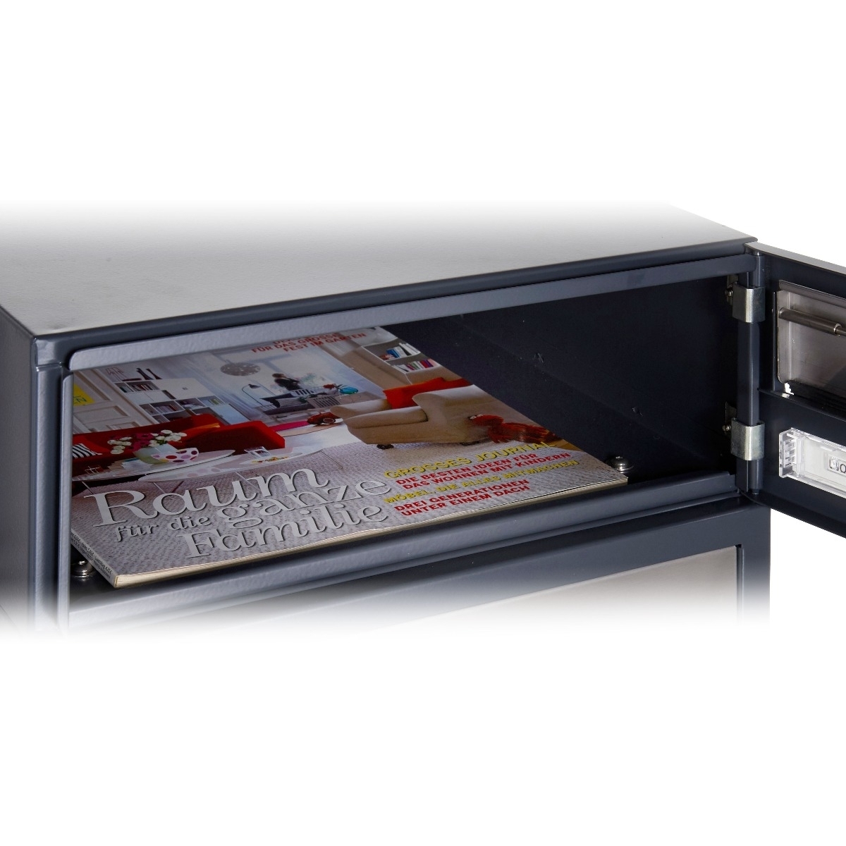 1 surface-mounted letterbox Design BASIC 385A-VA AP with bell box - RAL of your choice 1 surface-mounted letterbox Design BASIC 385A-VA AP with bell box - RAL of your choice