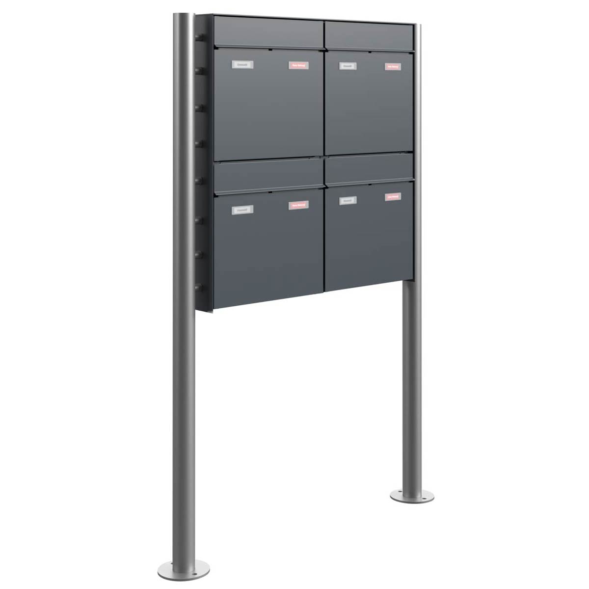 Cassetta per le lettere 4er 2x2 design GOETHE ST-R - RAL a scelta Cassetta per le lettere 4er 2x2 design GOETHE ST-R - RAL a scelta