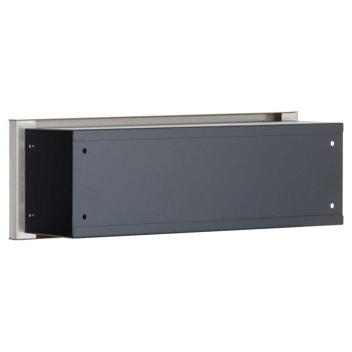 7911286e6524f983f48ef8e3c44357b0aad7d6e5 Design Zeitungsfach Modell 143-7016VA - Edelstahl V4A - RAL 7016 anthrazit-grau