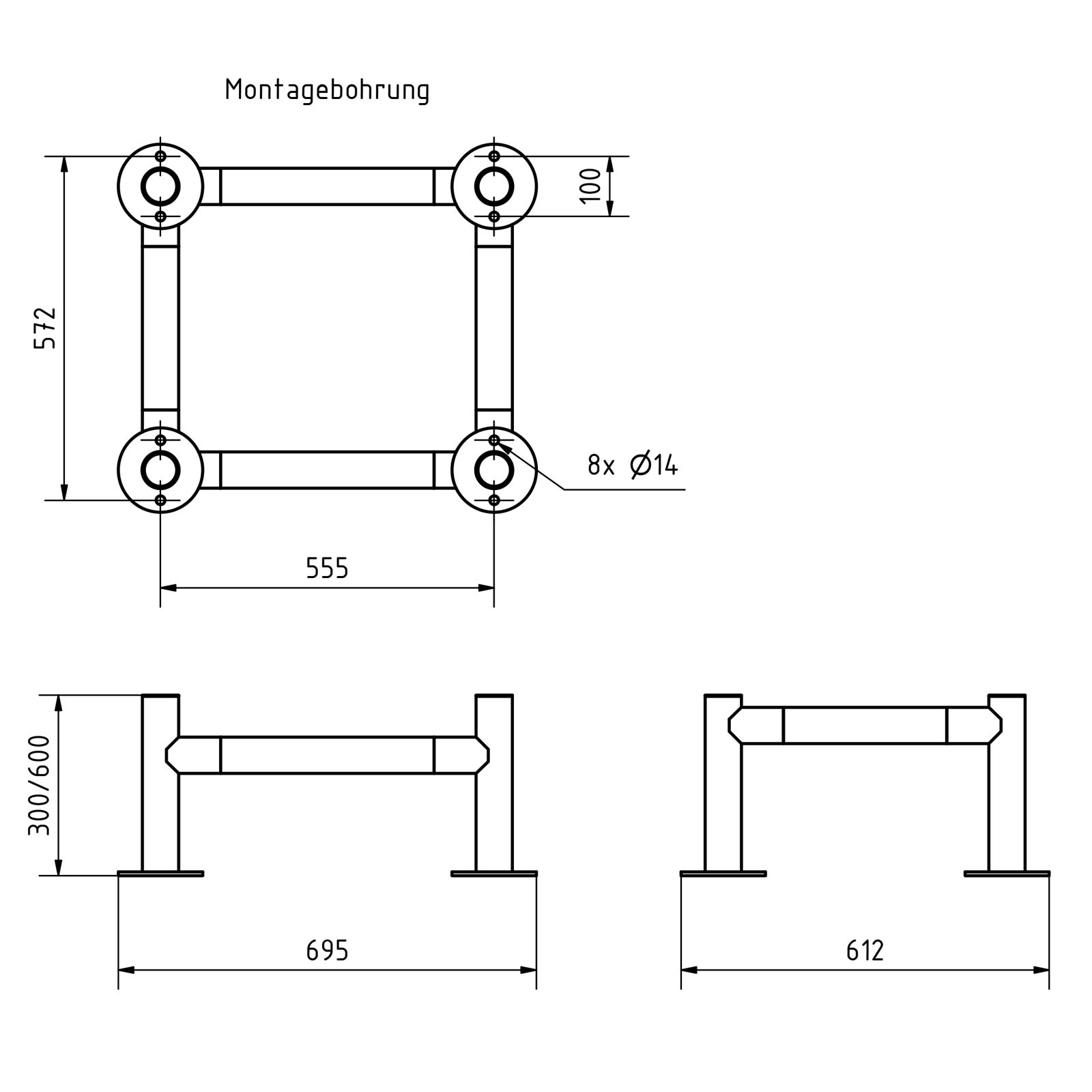 Impact protection 672 ST-R - suitable for Plug/Draw charging pole - polished V2A stainless steel Impact protection 672 ST-R - suitable for Plug/Draw charging pole - polished V2A stainless steel