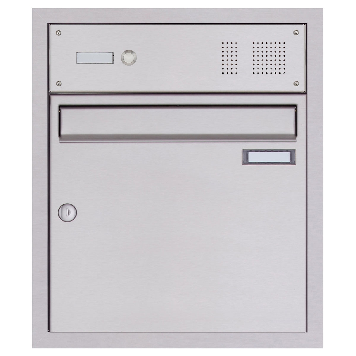 Edelstahl Unterputzbriefkasten BASIC Plus 382XU UP mit Klingelkasten Edelstahl Unterputzbriefkasten BASIC Plus 382XU UP mit Klingelkasten