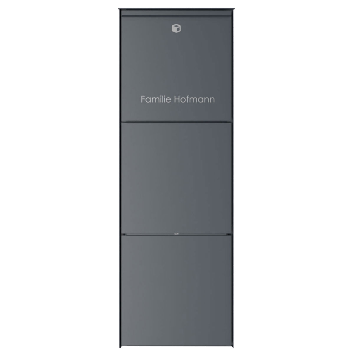 Design surface-mounted parcel box GOETHE - lock system - RAL of your choice Design surface-mounted parcel box GOETHE - lock system - RAL of your choice