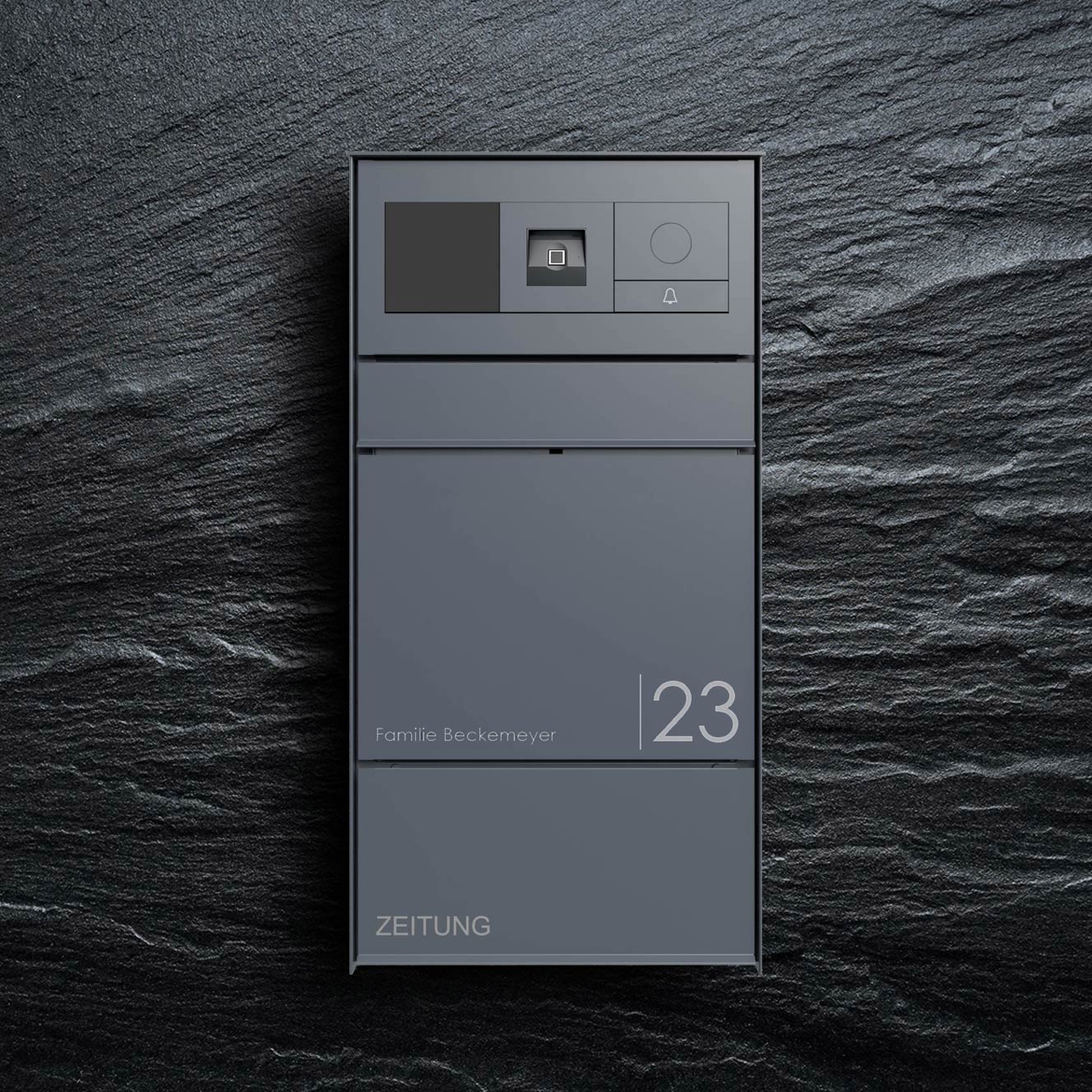 Designerska natynkowa skrzynka na listy GOETHE AP z przegródką na gazety - RAL do wyboru - GIRA System 106 Keyless In - komplet VIDEO Designerska natynkowa skrzynka na listy GOETHE AP z przegródką na gazety - RAL do wyboru - GIRA System 106 Keyless In - komplet VIDEO