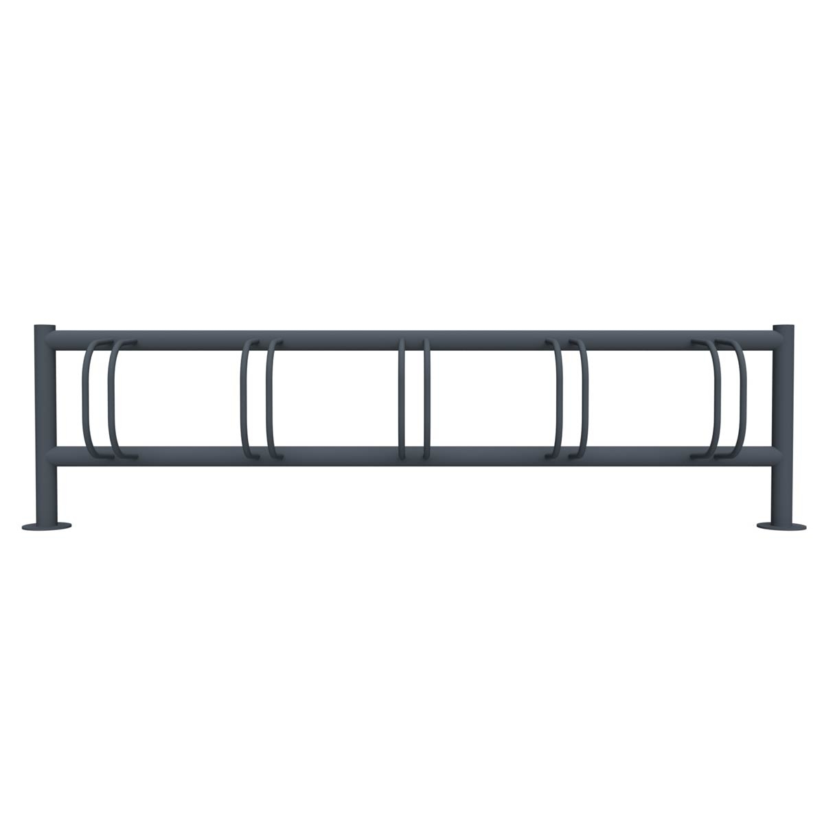 c5f4cbca767045ad1f0b8e8c292dfcdb7572111a Fahrradständer ACHIM - Edelstahl pulverbeschichtet in RAL Farbe - Einseitige Radeinstellung