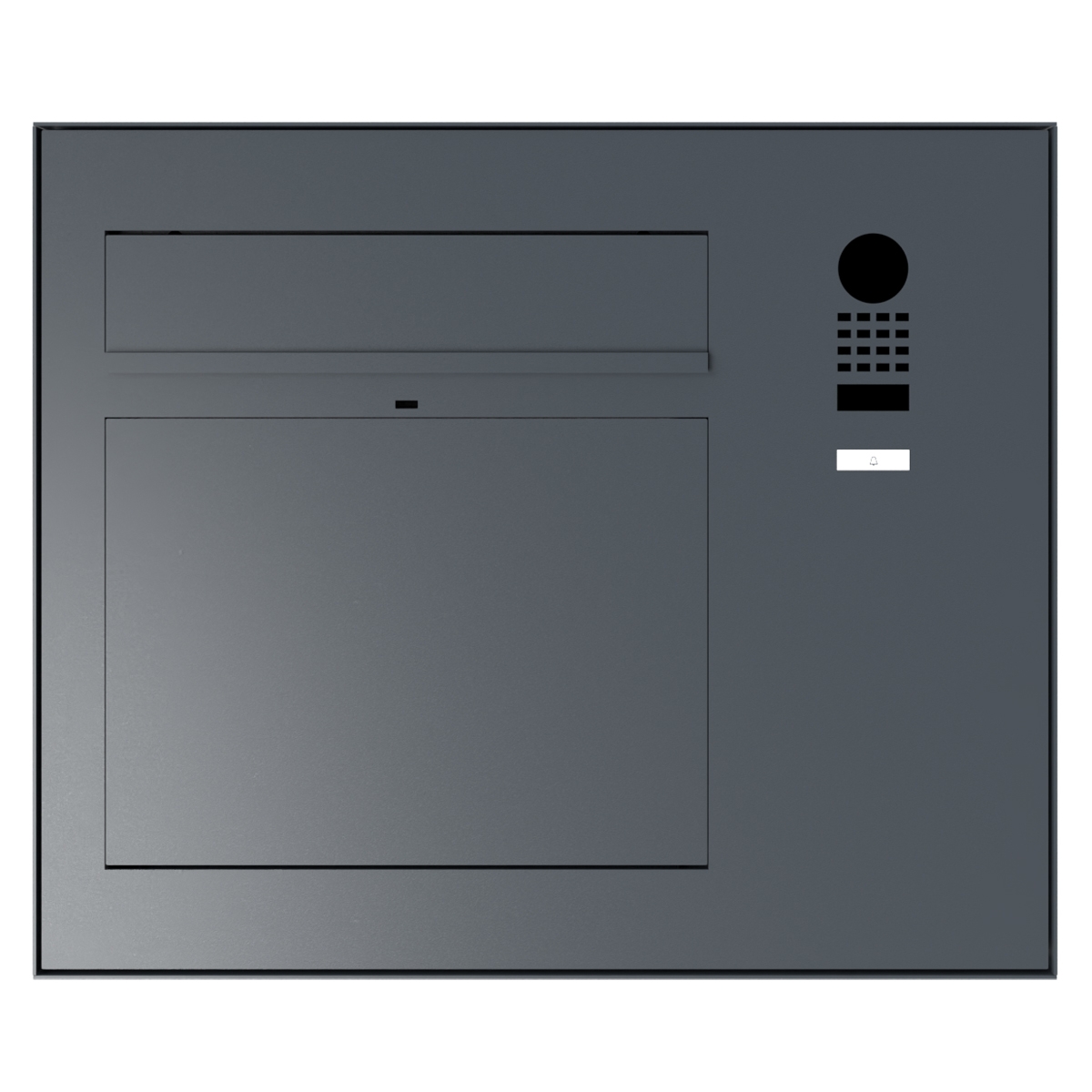 Design surface-mounted letterbox GRIMM - colour of your choice with DoorBird video intercom right