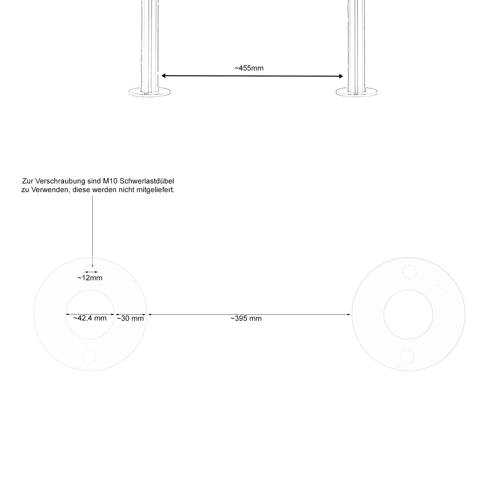 Stainless steel free-standing sign BASIC 390 355x330 - RAL of your choice - House number - Street or name