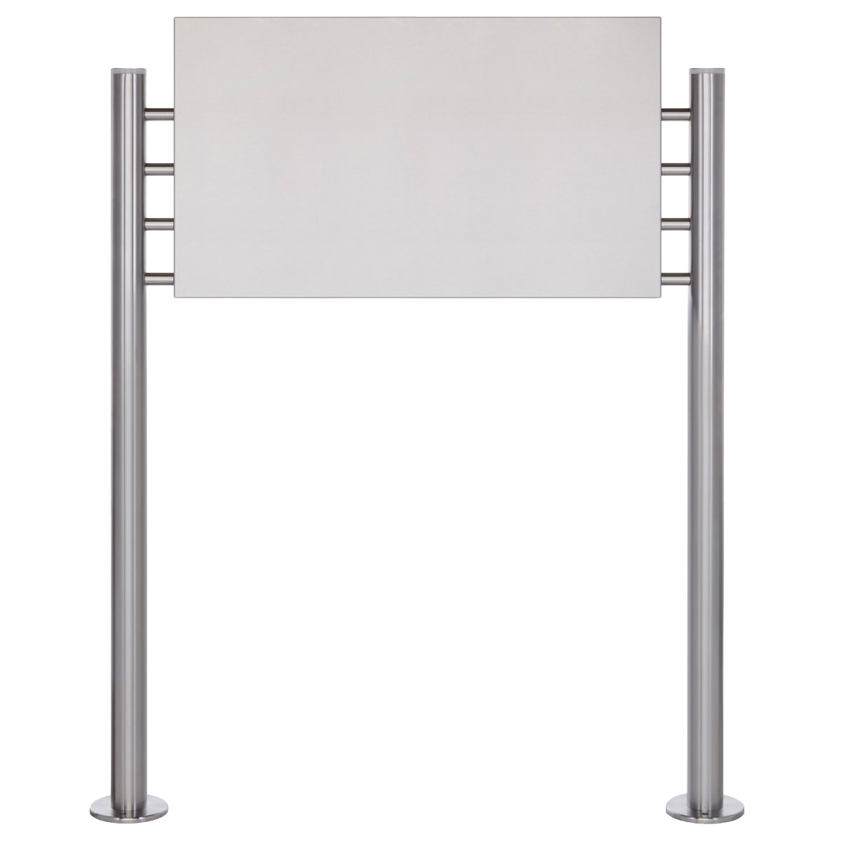 9aadcfebdb18bda1d697f778bbc2cbcbafbdbf6a Schild freistehend BASIC 390ES - Edelstahl Standelemente - Edelstahlblech 800x457 einseitig