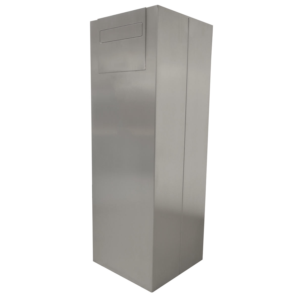 Security free-standing letterbox type 174B - Extra volume - Polished stainless steel - Removal from the rear Security free-standing letterbox type 174B - Extra volume - Polished stainless steel - Removal from the rear
