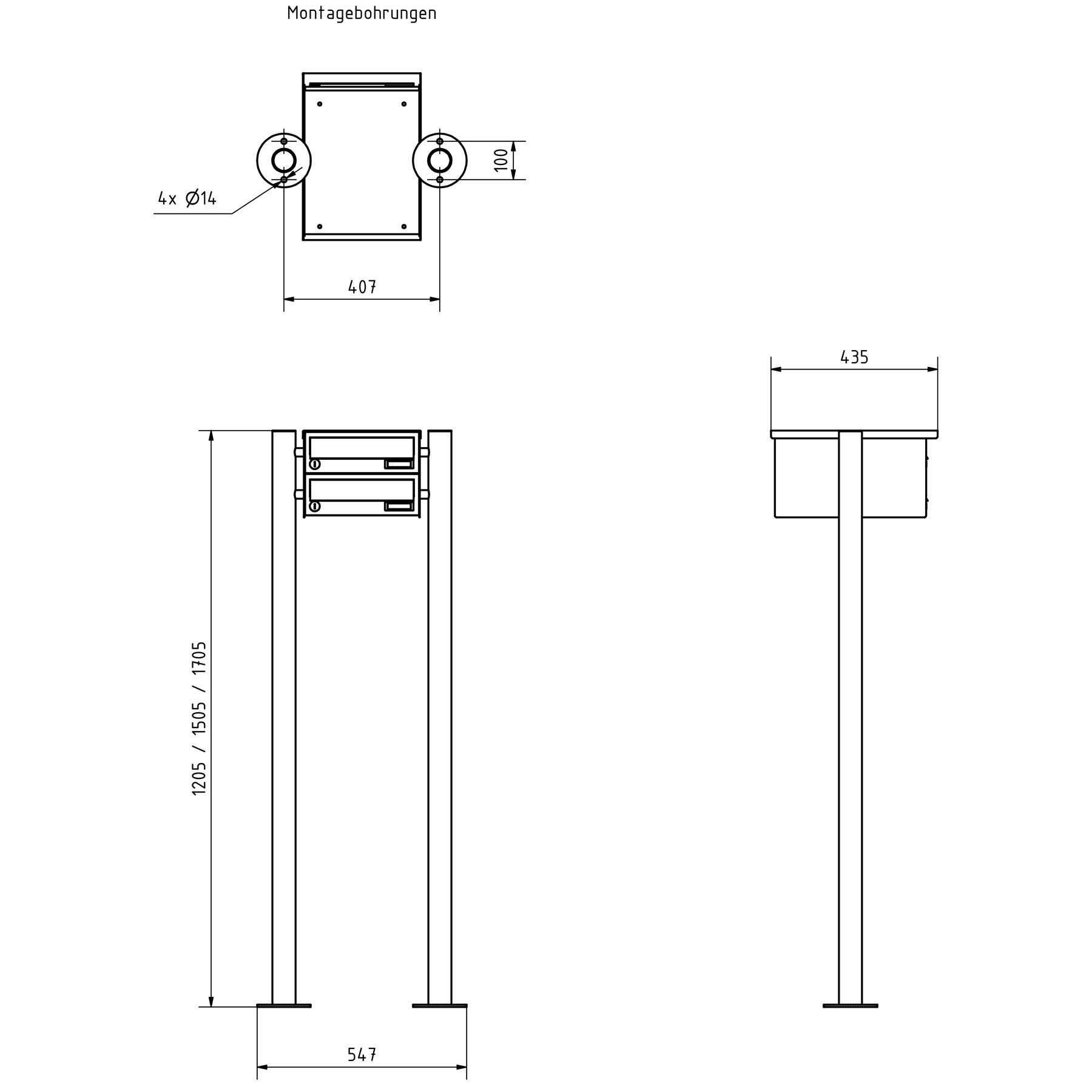 2er Briefkastenanlage freistehend Design BASIC 385-9016 ST-R - RAL 9016 verkehrsweiß 2er Briefkastenanlage freistehend Design BASIC 385-9016 ST-R - RAL 9016 verkehrsweiß
