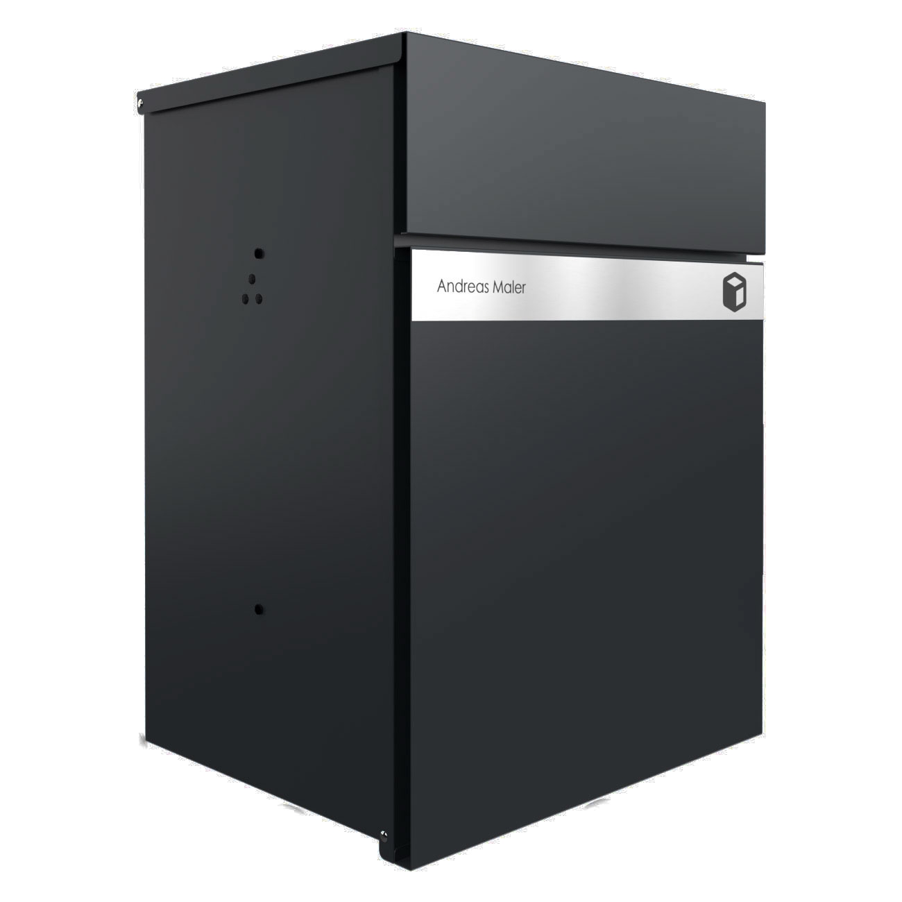 Surface-mounted parcel box KANT Edition - Design Elegance 2 - RAL 9005 jet black
