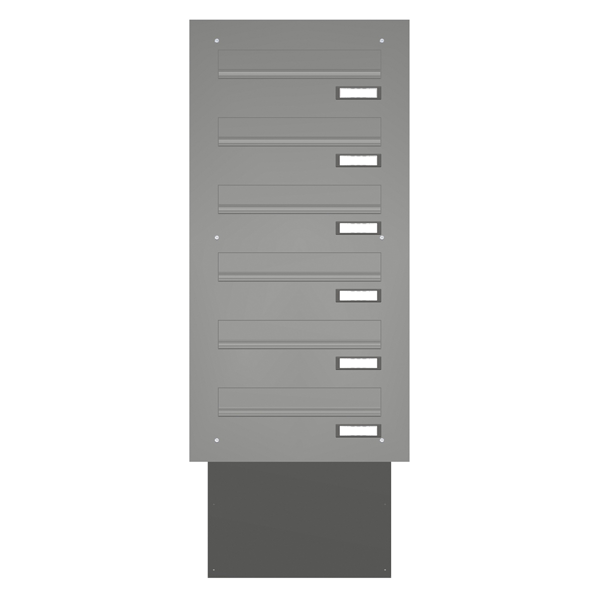 Through-the-wall letterbox BASIC 622 powder-coated - 6 parties Through-the-wall letterbox BASIC 622 powder-coated - 6 parties