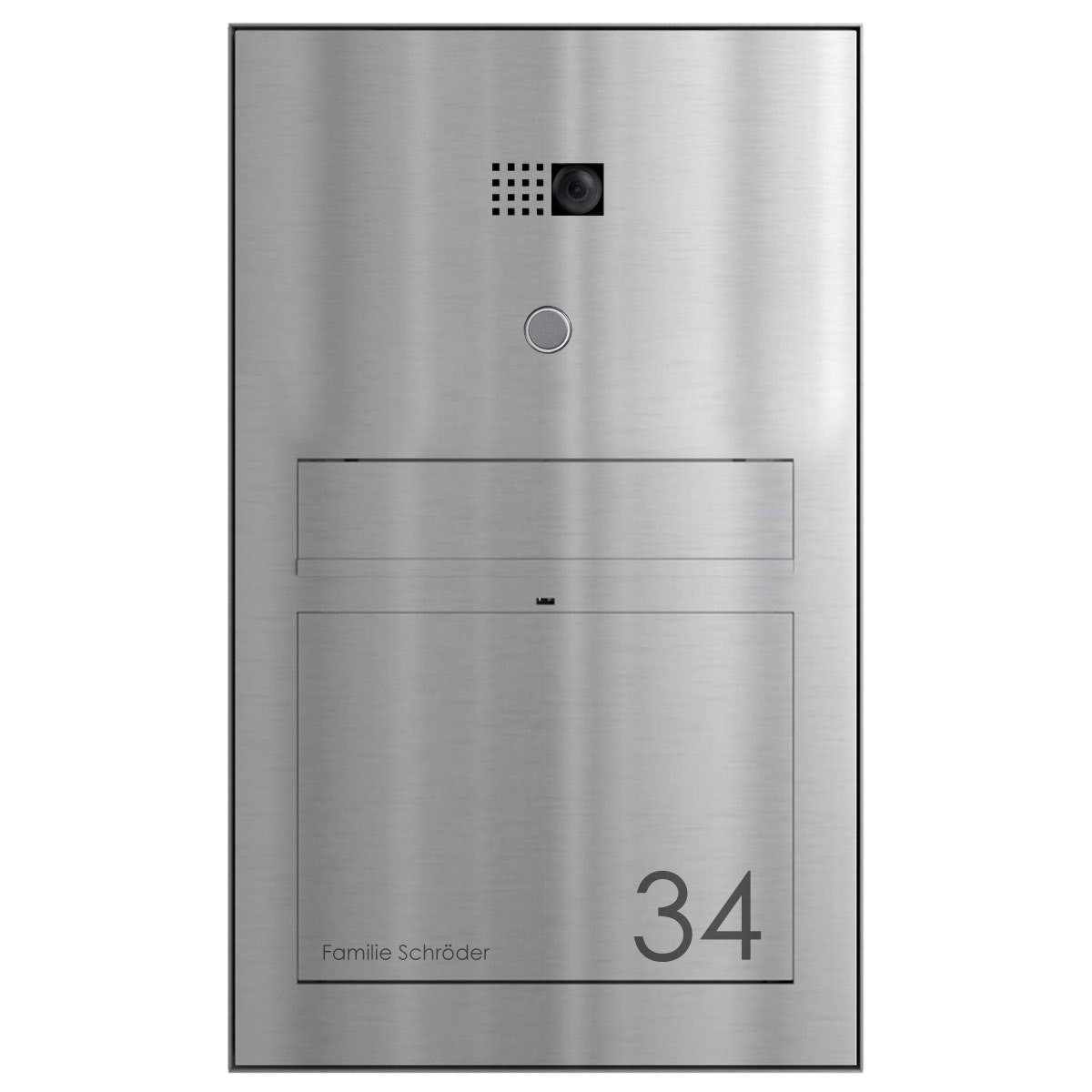 Design surface-mounted letterbox GRIMM - polished stainless steel with COMELIT Ultra - VIDEO set Design surface-mounted letterbox GRIMM - polished stainless steel with COMELIT Ultra - VIDEO set