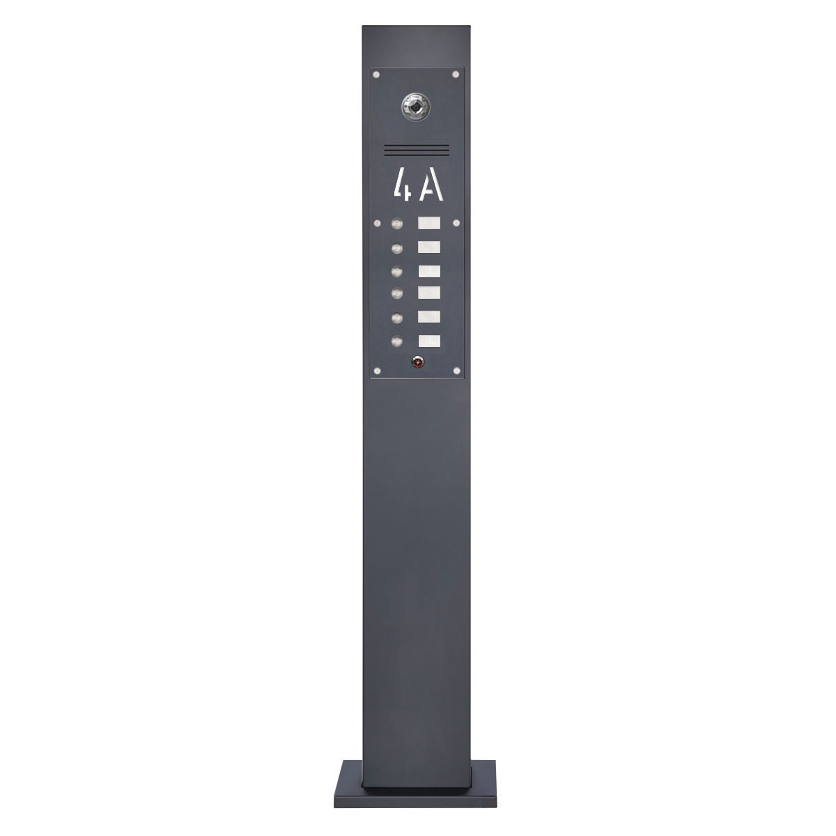 a9645b84f63e1046b5ab02b286b5a119265fe00b Doorbell pedestal designer - stainless steel V2A powder-coated - 6 party - INDIVIDUAL
