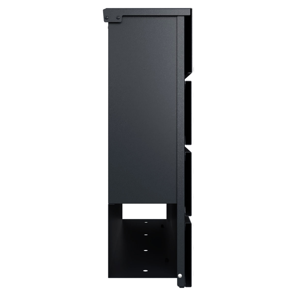 KANT letterbox with newspaper compartment - Design 1 - RAL 9005 jet black KANT letterbox with newspaper compartment - Design 1 - RAL 9005 jet black